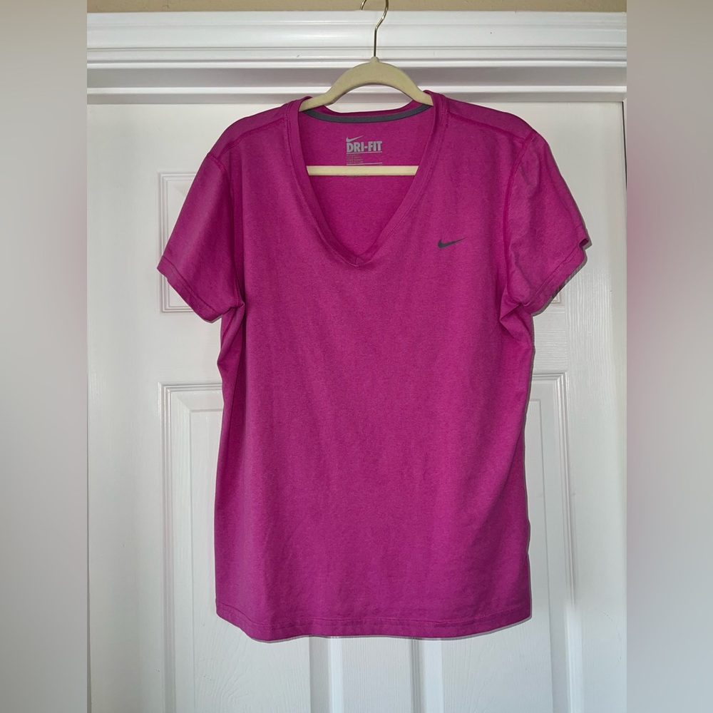 Magenta Nike Dri Fit T- shirt
